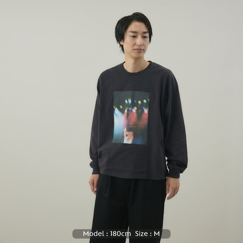 Live Your Life L/S TEE -BLEACH｜綿100％ ユニセックス 黒