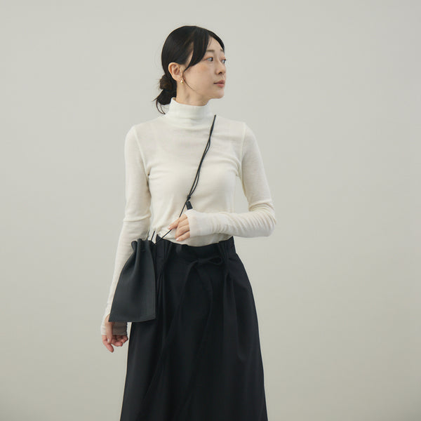 ヘリー巾着ポーチ HERRIE KINCHAKU POUCH / DIPLO SKY｜ 軽量 レザー ユニセックス