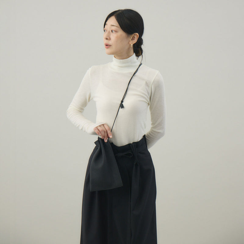 ヘリー巾着ポーチ HERRIE KINCHAKU POUCH / DIPLO SKY｜ 軽量 レザー ユニセックス