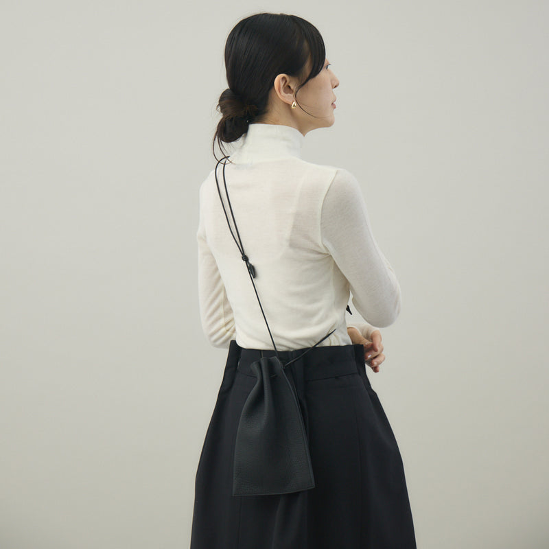 ヘリー巾着ポーチ HERRIE KINCHAKU POUCH / DIPLO SKY｜ 軽量 レザー ユニセックス