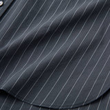 【kuros’オリジナル】ストライプバンドカラーシャツ　男女兼用