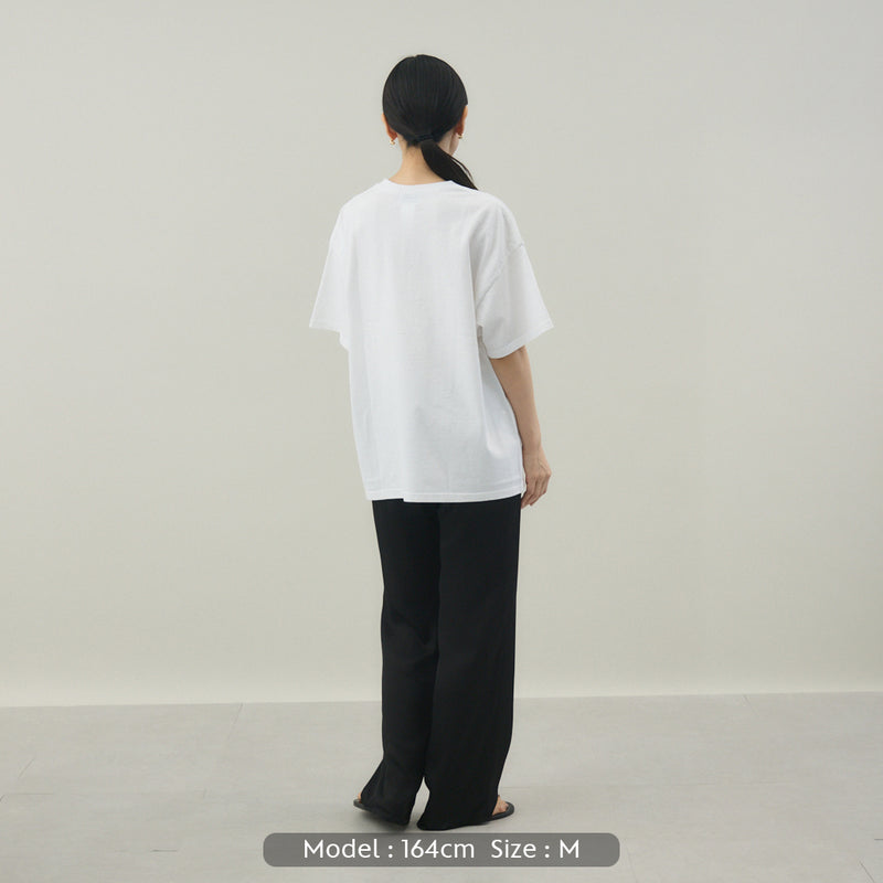 LOGO S/S TEE｜綿100％ ユニセックス 白
