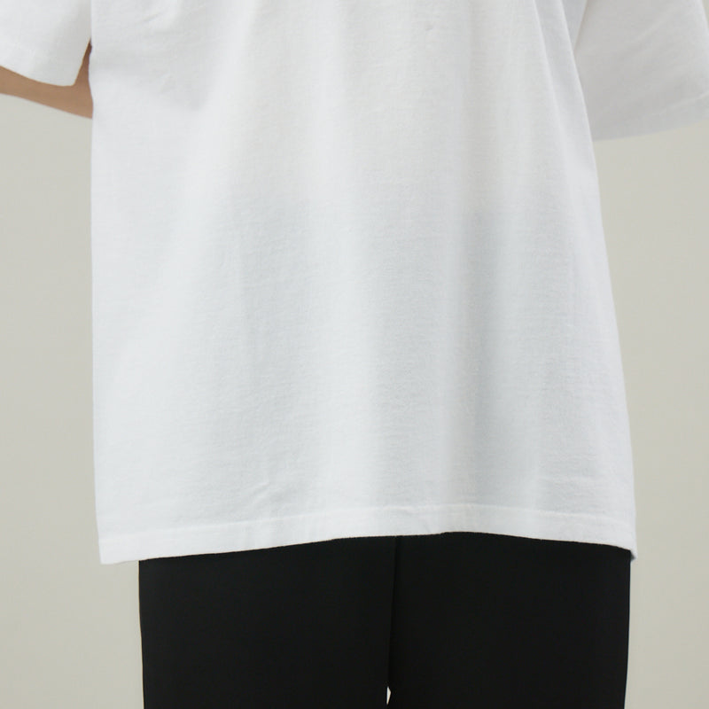 LOGO S/S TEE｜綿100％ ユニセックス 白