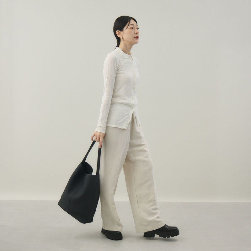 メアリーバケットショルダーバッグ MARY BUCKET SHOULDER / DIPLO SKY｜A4サイズ対応 レザー ユニセックス 黒