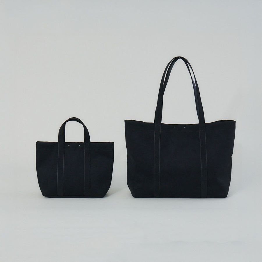 ブラック スエード トートバッグ kuros'オリジナル】エコスエードトートバッグ Mサイズ｜A4サイズ対応