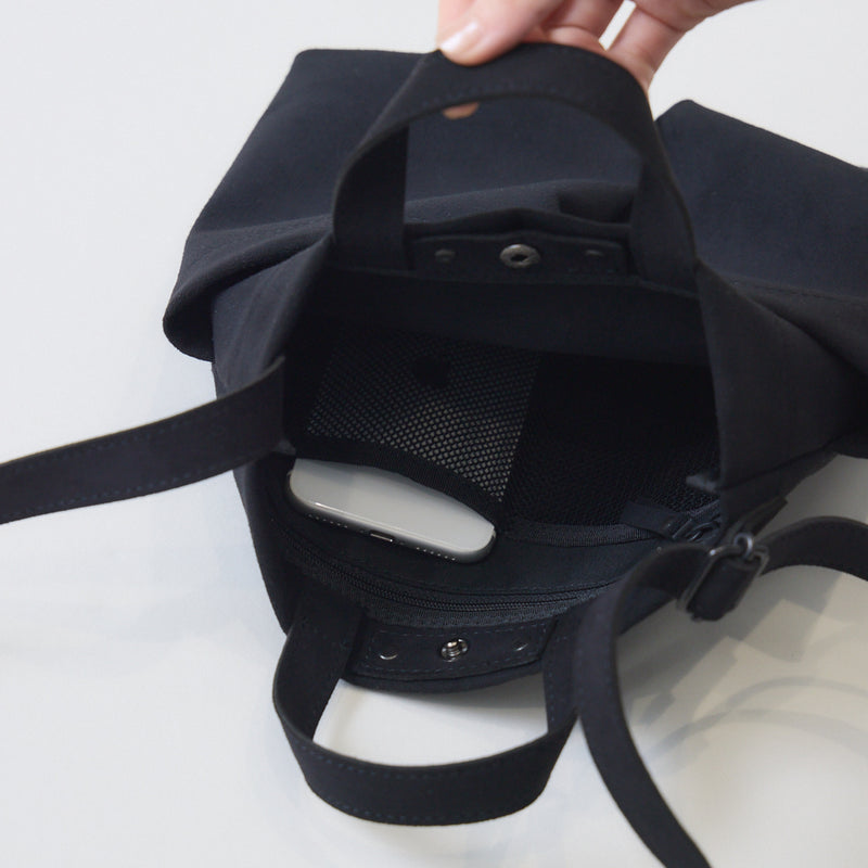 【kuros’オリジナル】エコスエードヘルメットバッグ Ｓサイズ｜ショルダーバッグ 日本製
