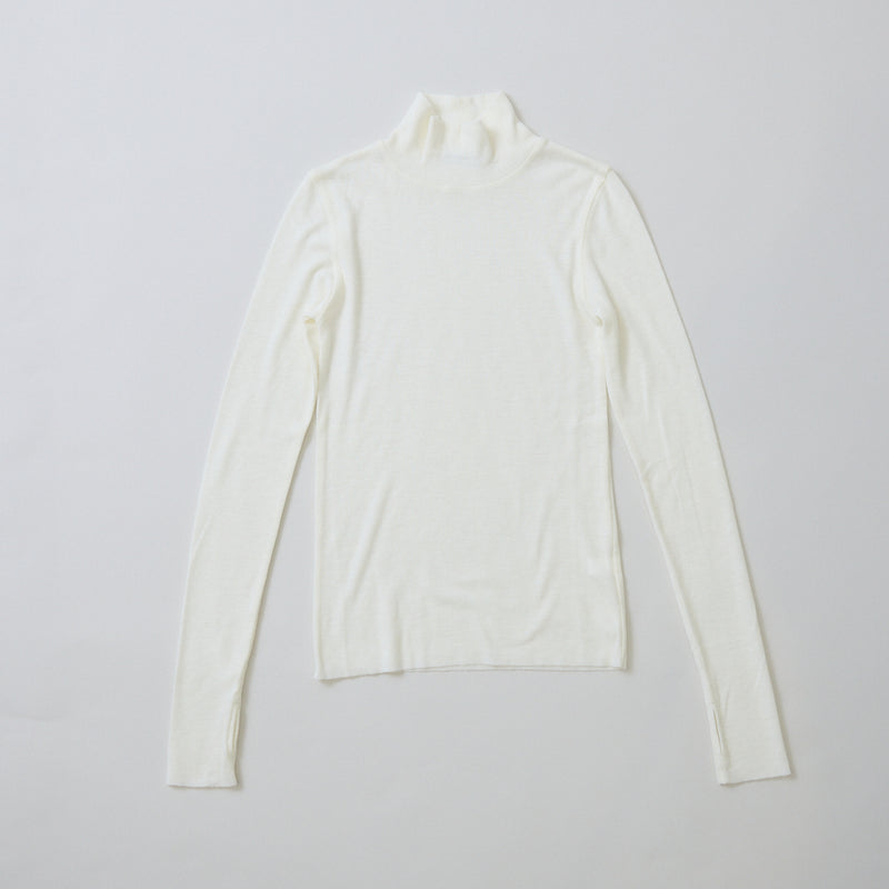 【kuros’オリジナル】ウールタートルネックロングTシャツ｜ ウール100％ 日本製 レディース