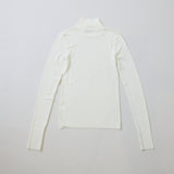 【kuros’オリジナル】ウールタートルネックロングTシャツ｜ ウール100％ 日本製 レディース