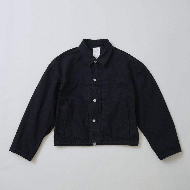 DENSE BLACK ONE WASH デニムジャケット | 綿100％ ユニセックス