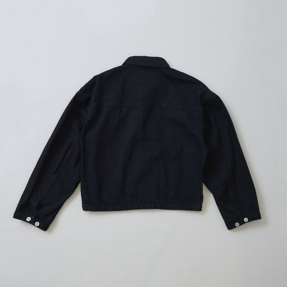 DENSE BLACK ONE WASH デニムジャケット | 綿100％ ユニセックス