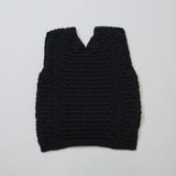 ナイロンリリーヤーンアラン編ベスト｜Vネック レディース