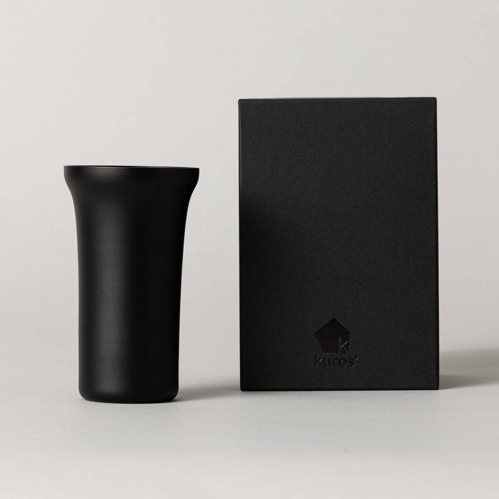 江戸の薄硝子 グラスタンブラー M ブラックマット 黒箱入り – kuros.style