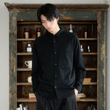 PLATING STITCH COTTON JERSEY SHIR/ BLACK | 日本製 メンズ
