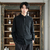 PLATING STITCH COTTON JERSEY SHIR/ BLACK | 日本製 メンズ