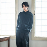 PLATING STITCH COTTON JERSEY SHIR/ BLACK | 日本製 メンズ