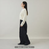 ウールカシミヤ Vネックカーディガン ショート