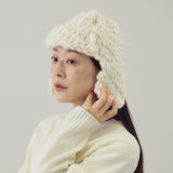 あったか耳付きニット帽｜手編み ウール100％ 日本製