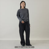 ウールカシミヤ クルーネックニット プルオーバー