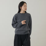 ウールカシミヤ クルーネックニット プルオーバー