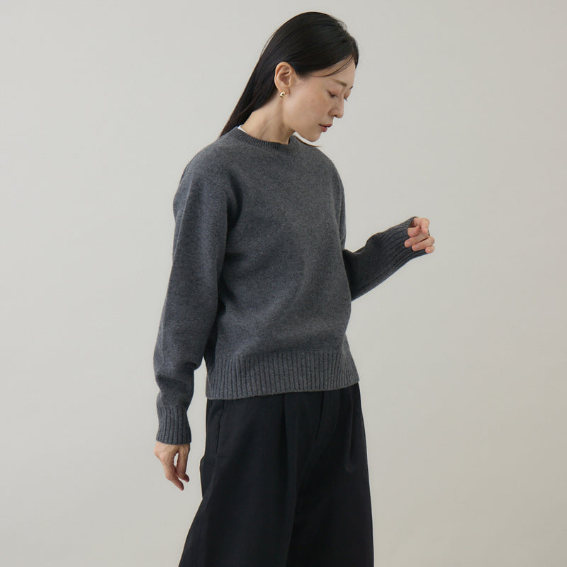 ウールカシミヤ クルーネックニット プルオーバー
