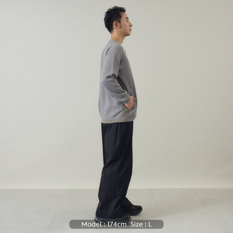 ハニカムヘンリーネックTシャツ｜日本製 メンズ