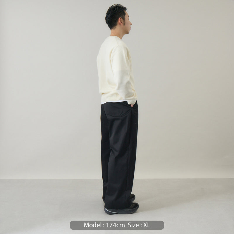 ウールカシミヤ クルーネックニット プルオーバー