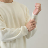 ウールカシミヤ クルーネックニット プルオーバー