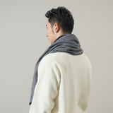 ヘリンボーン柄やわらか2重織りストール ｜ウール 軽量 日本製