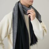 ヘリンボーン柄やわらか2重織りストール ｜ウール 軽量 日本製