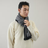 ヘリンボーン柄やわらか2重織りストール ｜ウール 軽量 日本製