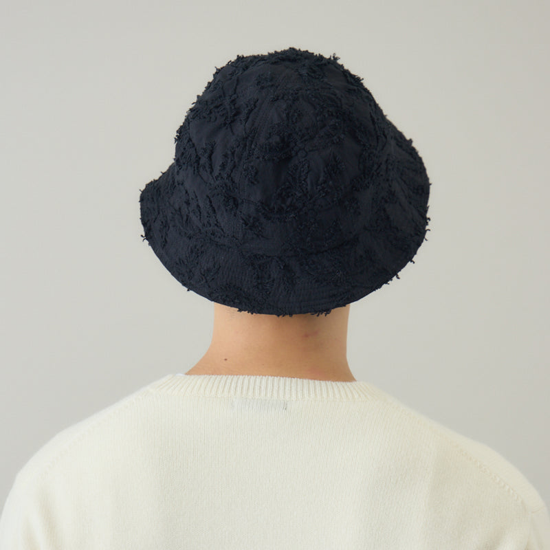 ボタニカル柄メトロハット｜刺繡 日本製 ユニセックス