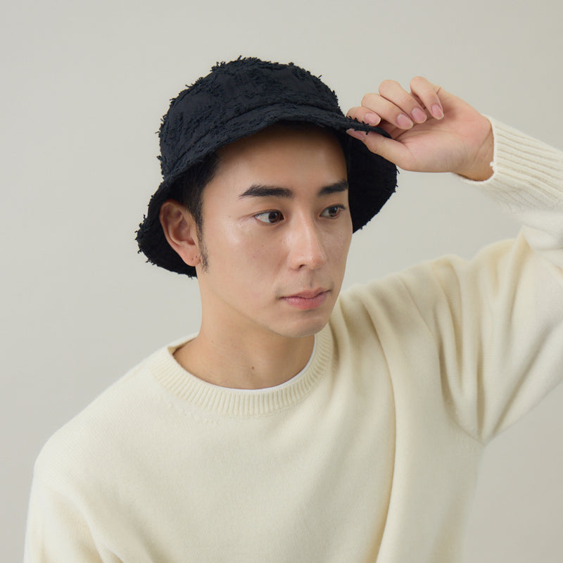 ボタニカル柄メトロハット｜刺繡 日本製 ユニセックス