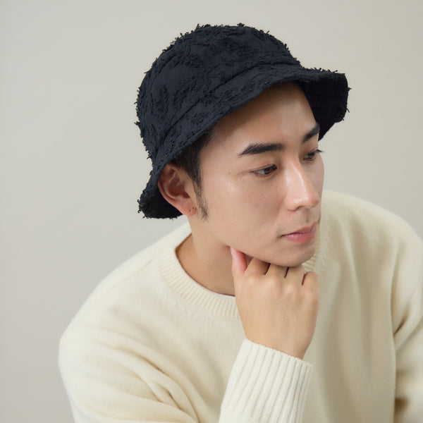 ボタニカル柄メトロハット｜刺繡 日本製 ユニセックス