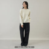 ウールカシミヤ クルーネックニット プルオーバー