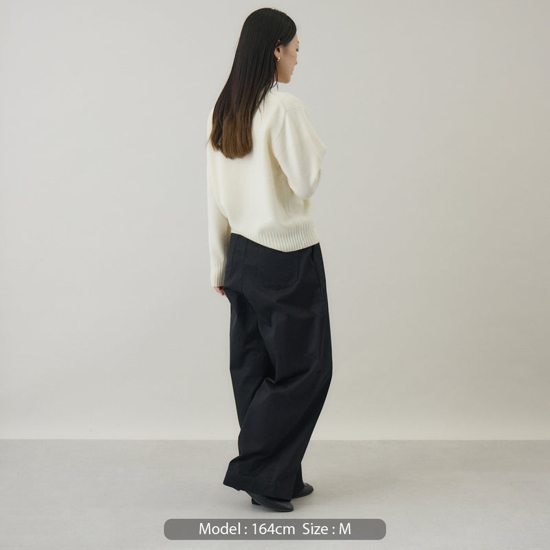 ウールカシミヤ クルーネックニット プルオーバー