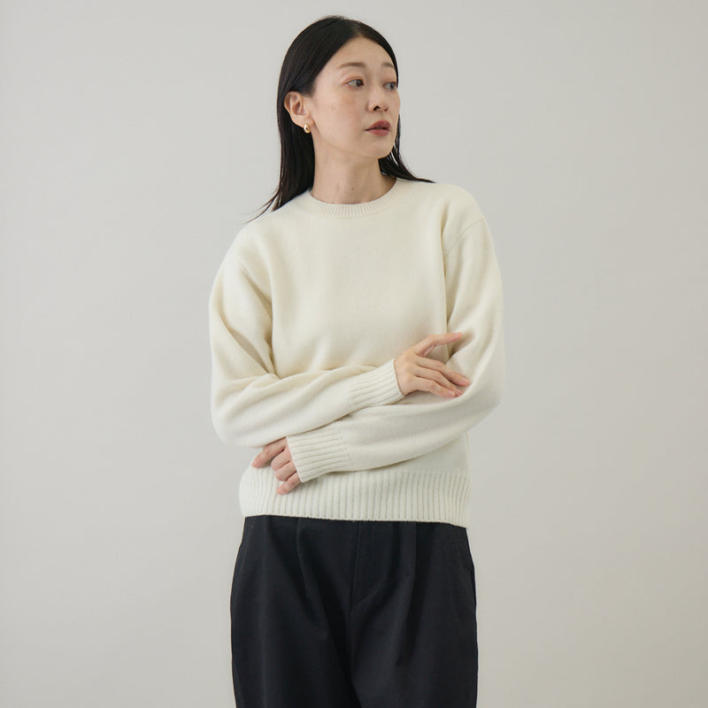 ウールカシミヤ クルーネックニット プルオーバー