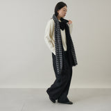 チェック柄やわらか2重織りストール ｜ウール 軽量 日本製