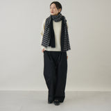 チェック柄やわらか2重織りストール ｜ウール 軽量 日本製