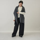 チェック柄やわらか2重織りストール ｜ウール 軽量 日本製