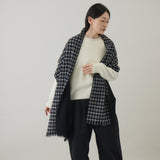 チェック柄やわらか2重織りストール ｜ウール 軽量 日本製