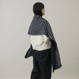 チェック柄やわらか2重織りストール ｜ウール 軽量 日本製