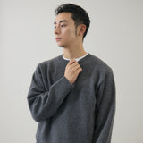 ウールカシミヤ クルーネックニット プルオーバー