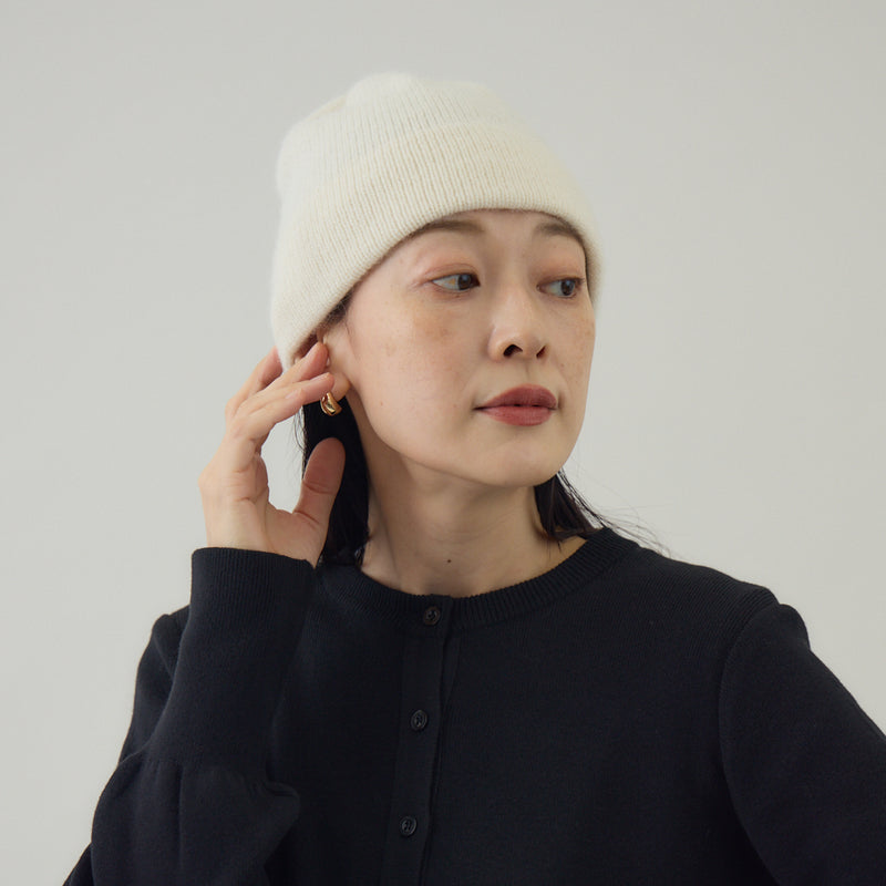 ベビーアルパカ混ニット帽｜ビーニー kuros’別注色 日本製