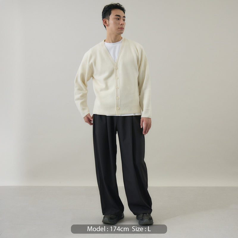 ウールカシミヤ Vネックカーディガン レギュラー