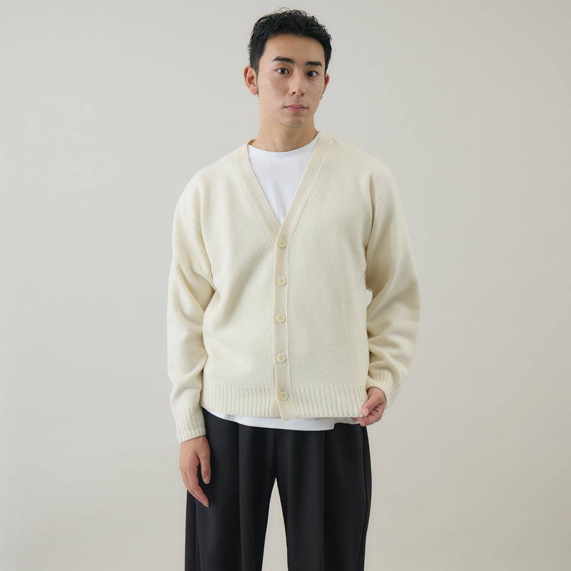 ウールカシミヤ Vネックカーディガン レギュラー