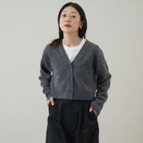 ウールカシミヤ Vネックカーディガン ショート