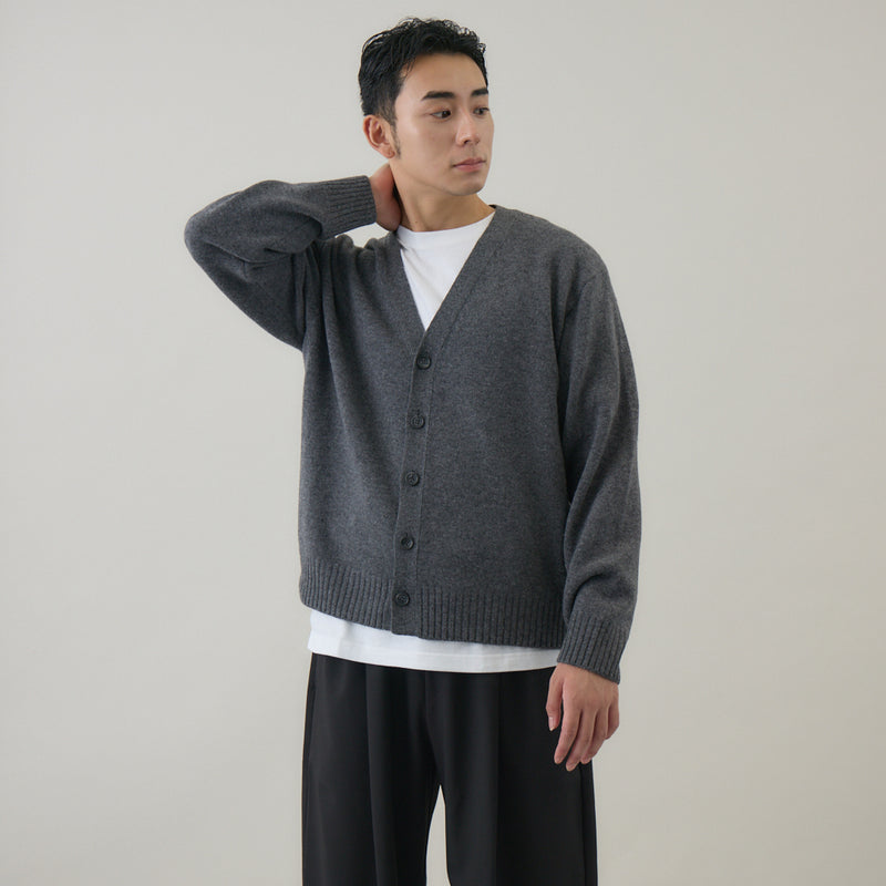 ウールカシミヤ Vネックカーディガン レギュラー