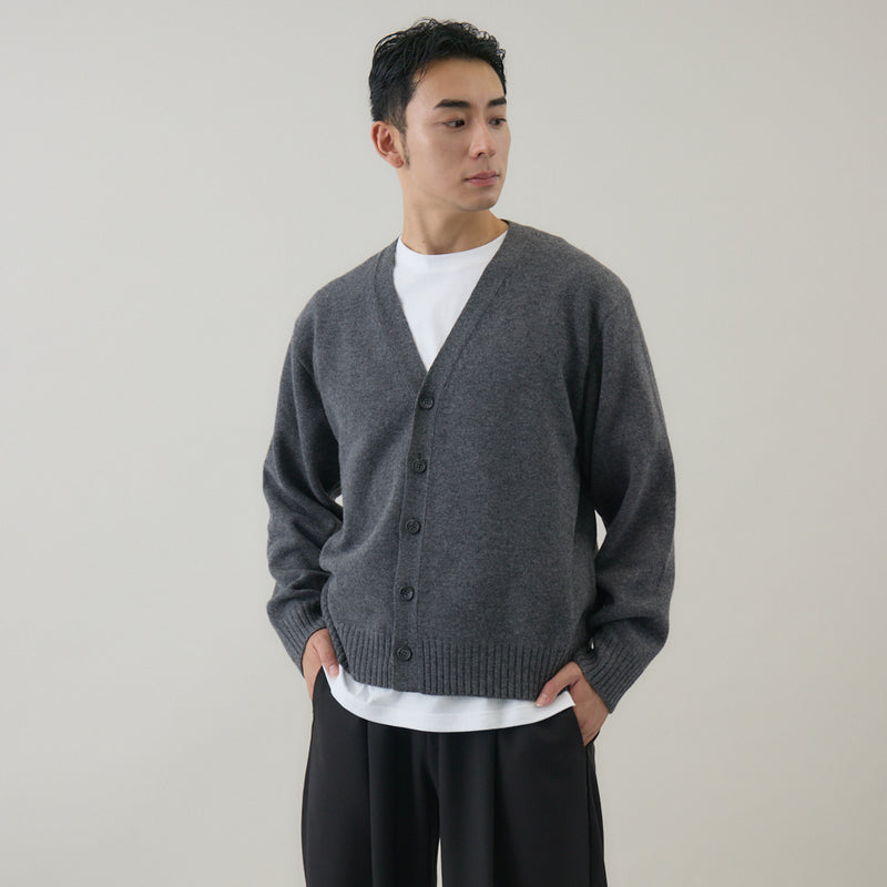 ウールカシミヤ Vネックカーディガン レギュラー