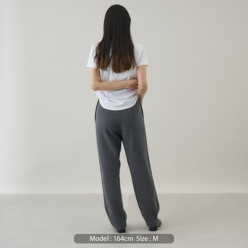 ウールカシミヤ ニットパンツ