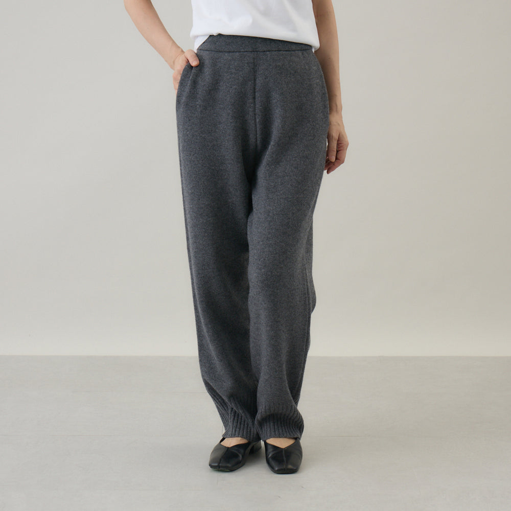 新品タグなし◯ドゥロワー ウールカシミヤ ニット パンツ グレー 2 ウールカシミヤ ニットパンツ – kuros.style